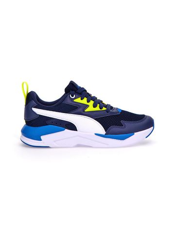 Puma X-ray Lite Bambino Blu In Materie Tessili Con Chiusura Stringata