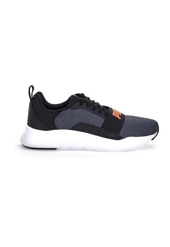 Puma Wired Knit Bambino Nero In Materie Tessili/materiale Sintetico Con Chiusura Stringata