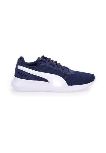 Puma St Activate Bambino Bianco/blu In Materie Tessili/materiale Sintetico Con Chiusura Stringata