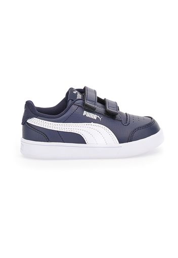 Puma Shuffle Bambino Blu In Materiale Sintetico Con Chiusura In Velcro