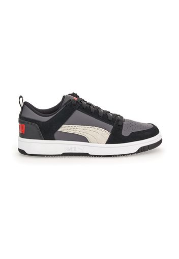 Puma Rebound Layup Uomo Grigio In Materiale Sintetico/pelle Con Chiusura Stringata