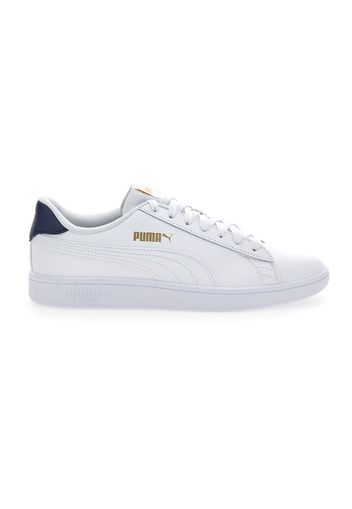 Puma Smash Uomo Bianco In Pelle/materiale Sintetico Con Chiusura Stringata