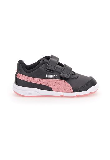 Puma Stepfleex Bambina Nero In Materie Tessili Con Chiusura In Velcro