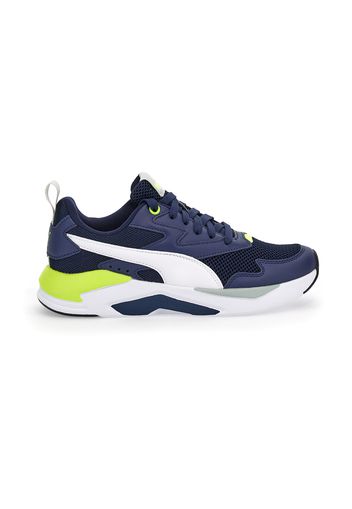 Puma X-ray Lite Bambino Bianco/blu In Materie Tessili Con Chiusura Stringata