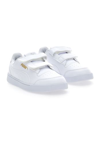 Puma Shuffle V Ps Bambina Bianco In Materiale Sintetico Con Chiusura In Velcro