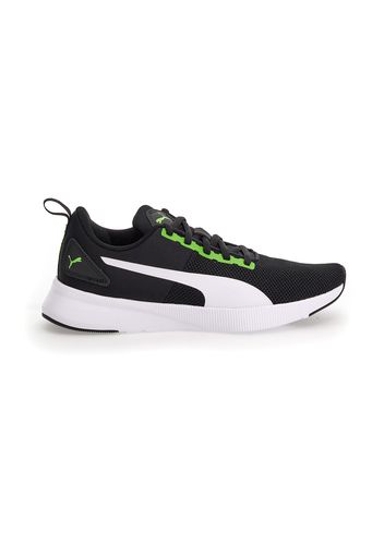 Puma Flyer Runner Bambino Bianco/nero In Materie Tessili Con Chiusura Stringata