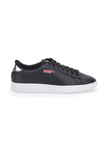 Puma Smash V2 Sl Metallic Jr Bambina Nero In Materiale Sintetico Con Chiusura Stringata