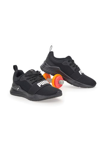 Puma Wired Run Jr Bambino Nero In Materie Tessili Con Chiusura Stringata