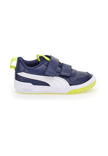 Puma Multiflex Bambino Blu In Materiale Sintetico Con Chiusura In Velcro