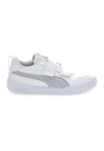 Puma Multiflex Glitz Bambina Bianco In Materiale Sintetico Con Chiusura In Velcro