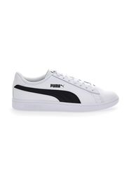 Puma Smash Uomo Bianco/nero In Pelle/materiale Sintetico Con Chiusura Stringata