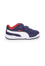 Puma Stepfleex Bambino Blu In Pelle Con Chiusura In Velcro