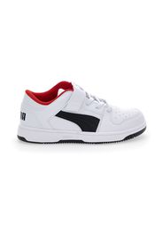 Puma Pm Rebound Layup Lo Slv Inf Bambino Bianco/nero In Materiale Sintetico Con Chiusura In Velcro