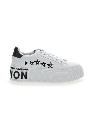 Pushy Wamp Sneakers Donna Bianco In Materiale Sintetico Con Chiusura Stringata