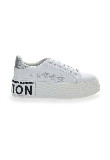 Pushy Wamp Sneakers Donna Bianco In Materiale Sintetico Con Chiusura Stringata