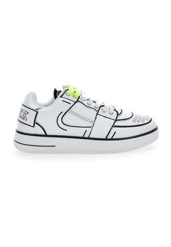 Pyrex Sneakers Donna Bianco/nero In Materiale Sintetico Con Chiusura Stringata