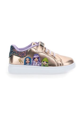 Rainbow High Sneakers Bambina Oro In Materiale Sintetico Con Chiusura In Velcro