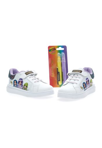 Rainbow High Sneakers Bambina Bianco In Materiale Sintetico Con Chiusura In Velcro