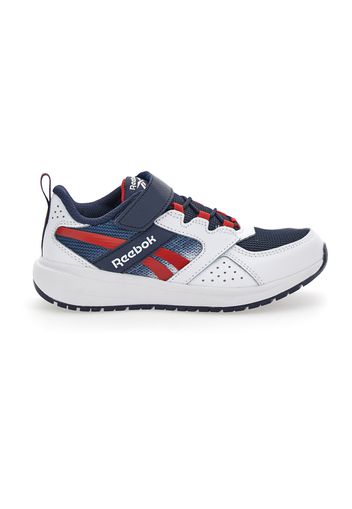 Reebok 57450 Bambino Bianco/blu In Pelle/materiale Sintetico Con Chiusura In Velcro