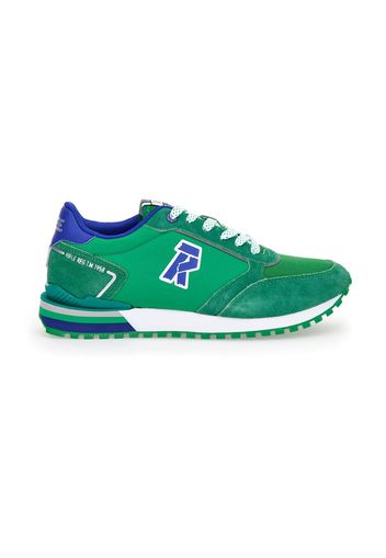 Rifle Sneakers Uomo Verde In Pelle,materie Tessili/materiale Sintetico Con Chiusura Stringata