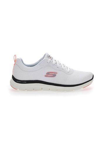 Skechers Scarpe Da Running Donna Bianco In Materie Tessili Con Chiusura Stringata