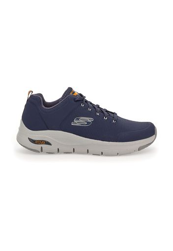 Skechers Scarpe Da Ginnastica Uomo Blu In Materie Tessili Con Chiusura Stringata