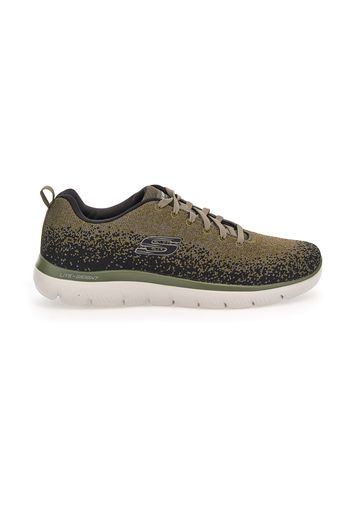 Skechers Scarpe Da Ginnastica Uomo Verde In Materie Tessili Con Chiusura Stringata