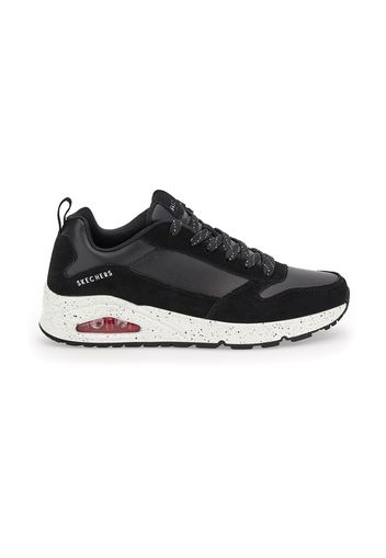 Skechers Sneakers Uomo Nero In Pelle/materiale Sintetico Con Chiusura Stringata