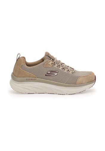 Skechers Scarpe Da Ginnastica Uomo Beige In Materie Tessili,pelle Con Chiusura Stringata