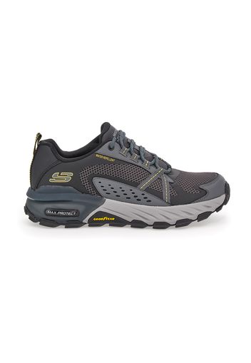 Skechers Scarpe Da Trekking Uomo Nero In Materie Tessili/pelle Con Chiusura Stringata