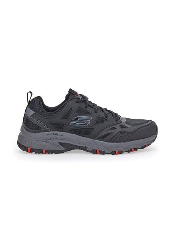 Skechers Scarpe Da Running Uomo Nero In Cuoio Rivestito/materie Tessili Con Chiusura Stringata