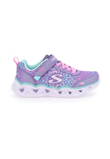 Skechers Sneakers Bambina Viola In Materie Tessili/materiale Sintetico Con Chiusura In Velcro