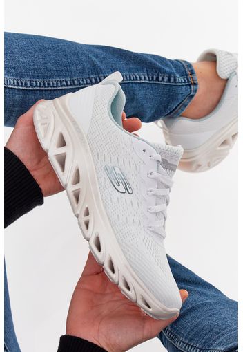 Skechers Scarpe Da Ginnastica Donna Bianco In Materie Tessili/materiale Sintetico Con Chiusura Stringata