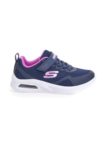 Skechers Scarpe Da Ginnastica Bambina Blu In Materie Tessili/materiale Sintetico Con Chiusura In Velcro