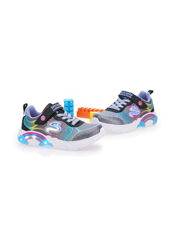 Skechers Sneakers Bambina Multicolore In Materiale Sintetico/materie Tessili Con Chiusura In Velcro