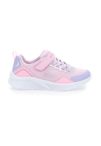 Skechers Scarpe Da Ginnastica Bambina Rosa In Materie Tessili/materiale Sintetico Con Chiusura In Velcro