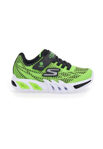 Skechers Sneakers Bambino Verde In Materiale Sintetico Con Chiusura In Velcro