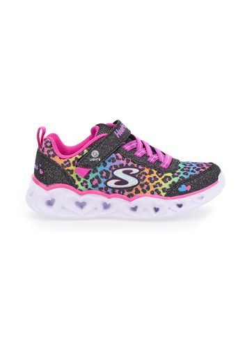 Skechers Sneakers Bambina Nero In Materie Tessili/materiale Sintetico Con Chiusura In Velcro