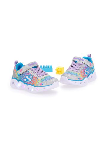 Skechers Sneakers Bambina Multicolore In Materie Tessili/materiale Sintetico Con Chiusura In Velcro