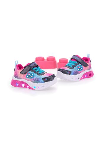 Skechers Sneakers Bambina Multicolore In Materie Tessili/materiale Sintetico Con Chiusura In Velcro