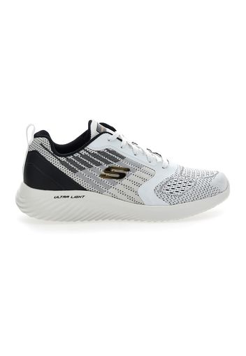 Skechers Scarpe Da Ginnastica Uomo Bianco/nero In Materie Tessili/materiale Sintetico Con Chiusura Stringata