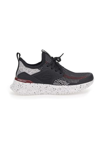 Skechers Sneakers Uomo Bianco/nero In Materie Tessili/materiale Sintetico Con Chiusura Stringata