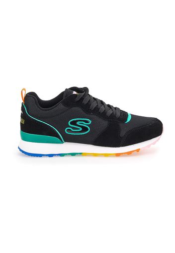 Skechers Sneakers Donna Nero In Pelle/materie Tessili Con Chiusura Stringata