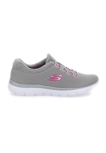 Skechers Scarpe Da Ginnastica Donna Grigio In Materie Tessili Con Chiusura Stringata