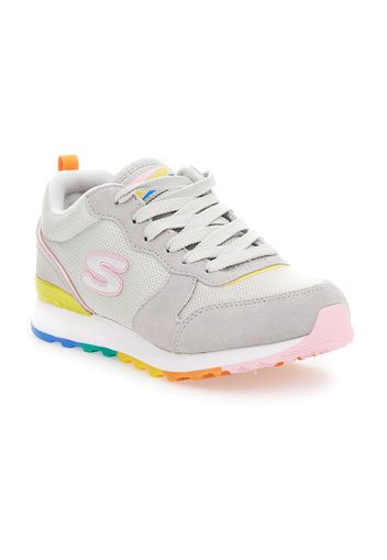 Skechers Sneakers Donna Grigio In Pelle/materie Tessili Con Chiusura Stringata