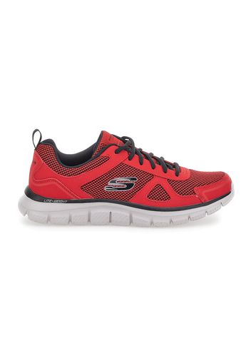 Skechers Scarpe Da Ginnastica Uomo Rosso In Cuoio Rivestito/materie Tessili Con Chiusura Stringata