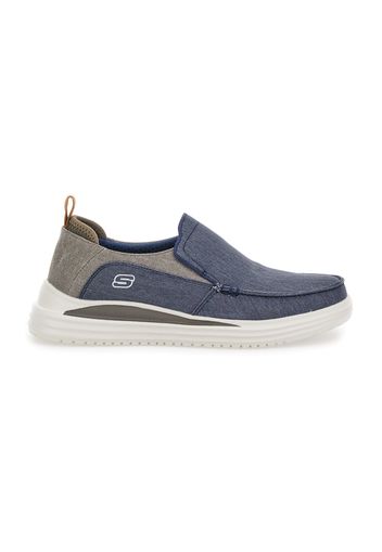 Skechers Sneakers Uomo Blu In Materie Tessili