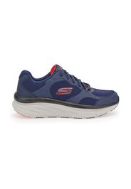 Skechers Sneakers Uomo Blu In Pelle/materie Tessili Con Chiusura Stringata