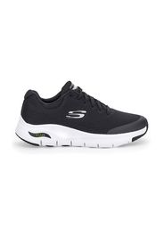 Skechers Sneakers Uomo Nero In Materie Tessili Con Chiusura Stringata