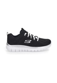 Skechers Scarpe Da Ginnastica Donna Nero In Materie Tessili Con Chiusura Stringata